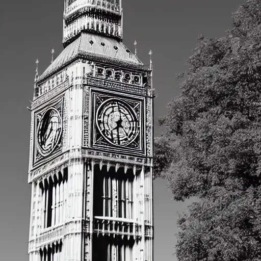 Image similar to photograph of the big ben mixed with the taj mahal