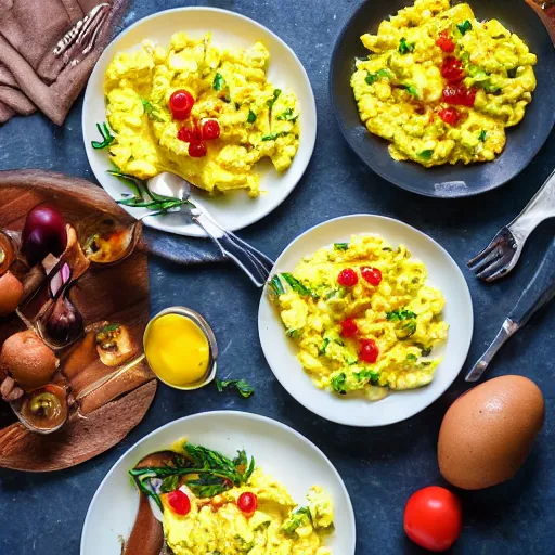 Prompt: the most amazing delicous scrambled eggs, food photography 4k