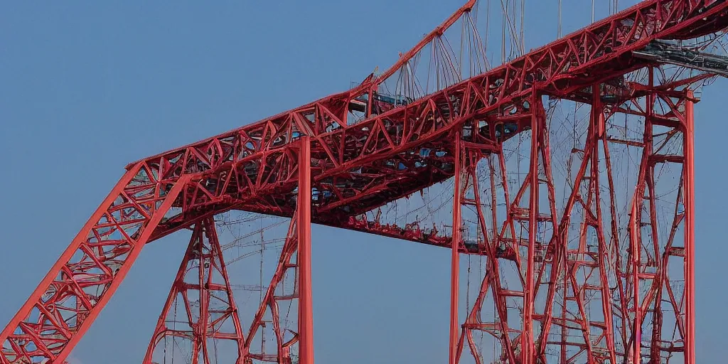 Prompt: Donald Trump falling off the tappan zee bridge with a look of panic on his face seen from below, detailed, photorealistic