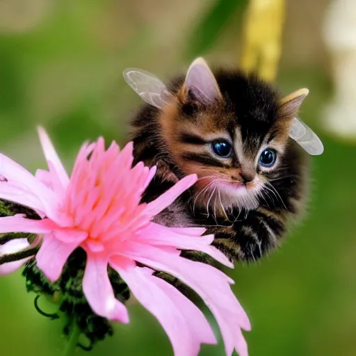 Image similar to photo of a bee that looks like a kitten