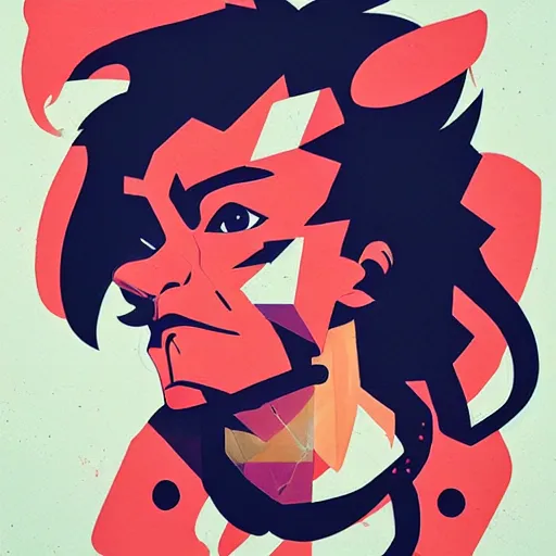 Prompt: Oni Akuma profile picture by Sachin Teng, asymmetrical, Organic Painting ,geometric shapes, hard edges, energetic, graffiti, street art:2 by Sachin Teng:4