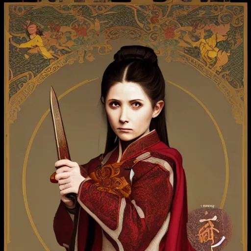 Prompt: a highly detailed portrait of buffy the vampire slayer as a medieval chinese prince, beautiful detail and color, art by john collier and albert aublet and krenz cushart and artem demura and alphonse mucha, volumetric lighting, octane render, 4 k resolution, matte, sharp focus, illustration, art by jacque - louis david, baroque style