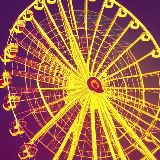 Image similar to ferris wheel at sunrise, studio shot, studio lighting, bokeh, sharp focus, digital art, trending on artstation, behance, octane render, unreal engine 5, intricate, ornate, hyper realism, 1 0 0 mm