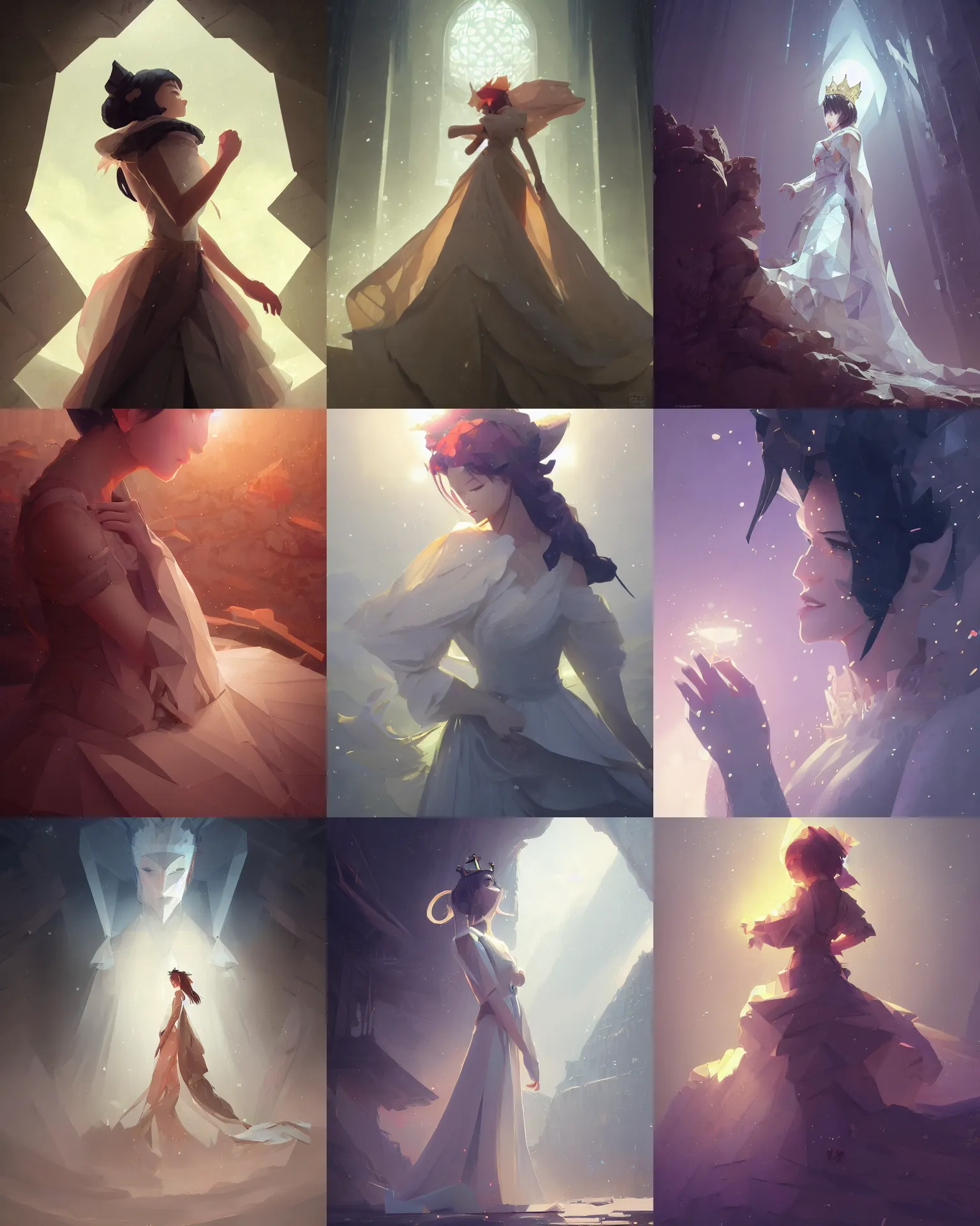 Prompt: king with a polygonal dress, light dust, magnificent, close up, details, sharp focus, elegant, highly detailed, illustration, by Jordan Grimmer and greg rutkowski and PiNe(パイネ) and 薯子Imoko and 香川悠作 and wlop and maya takamura, intricate, beautiful, Trending artstation, pixiv, digital Art