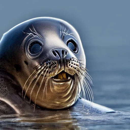 Image similar to baby seal clubs fisherman, caricature