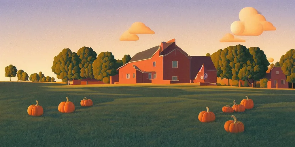 Image similar to halloween, blue sky, summer evening, kenton nelson