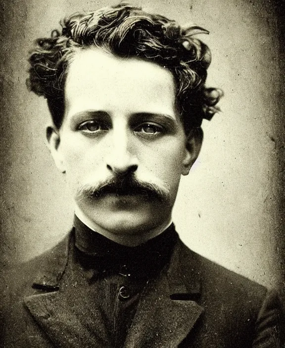 Prompt: victorian photograph of charlie puth, 1 8 9 0 s photography, 1 9 0 0, realistic face, symmetrical face, detailed, grainy, edwardian, old photo