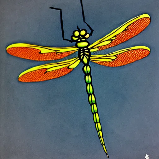 Image similar to dragonfly, ink, xu wei