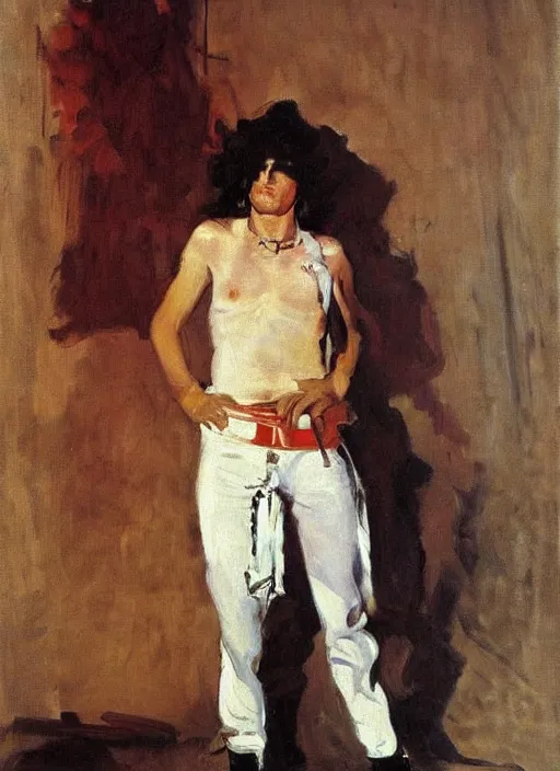 Image similar to glam rocker by joaquin sorolla