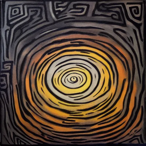 Image similar to dark cavern labyrinth, in the style of oilpainting