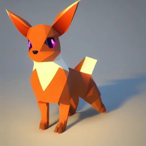 Prompt: eevee, volumetric lighting, low poly, cute