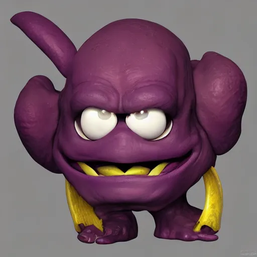 Prompt: grimace, Trending on Artstation, Hiroaki Tsutsumi style