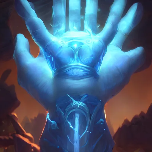 Image similar to glowing magic hands with fingers floating in the air, hands, fingers, fingers, fingers, fingers, fingers, fingers, hands, glowing fingers, blue theme, bright art masterpiece artstation. 8 k, sharp high quality artwork in style of jose daniel cabrera pena and greg rutkowski, concept art by tooth wu, blizzard warcraft artwork, hearthstone card game artwork, human anatomy