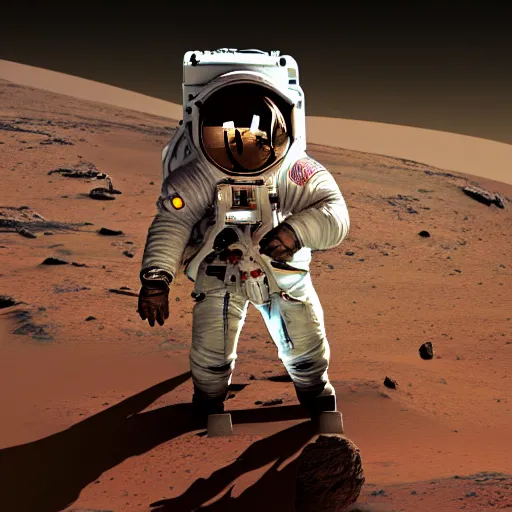 Prompt: an astronaut on mars, high definition, photorealistic