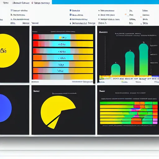 Image similar to Power Bi dashboard, by Kandinsky, photorealism, with volumetric natural light