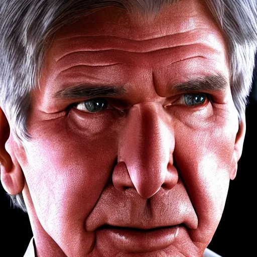 Prompt: harrison ford from indiana jone, but with very big ears. portrait realistic 8 k