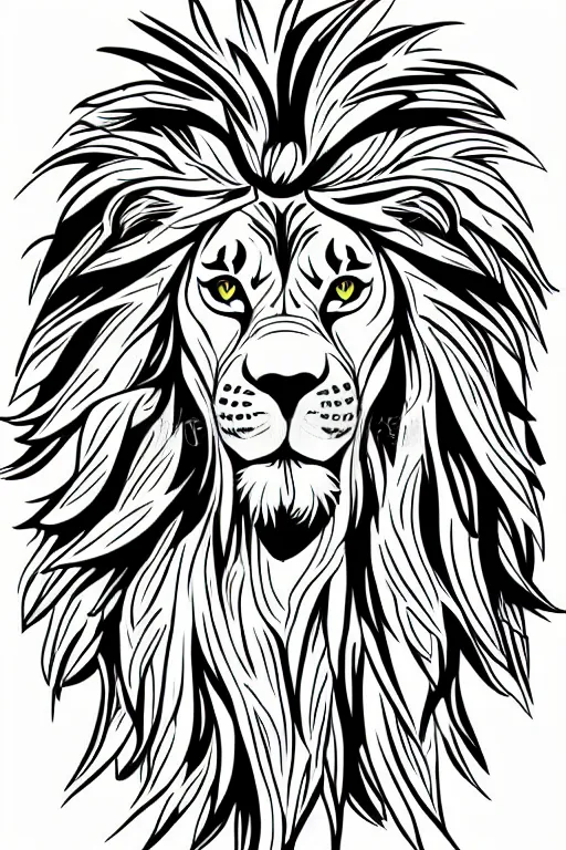 Image similar to Portrait of a lion in anime style, anime, sticker, colorful, illustration, highly detailed, simple, smooth and clean vector curves, no jagged lines, vector art, smooth