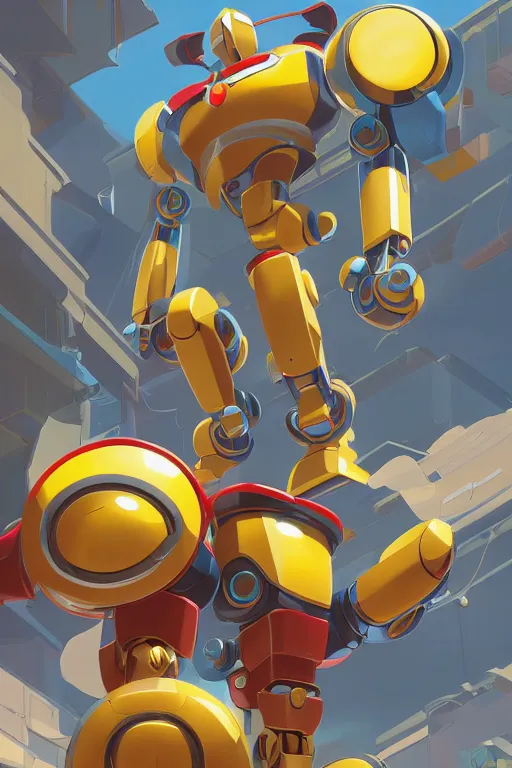 Image similar to metabots medabots medarotto medarot robot minimalist comics, behance hd by jesper ejsing, by rhads, makoto shinkai and lois van baarle, ilya kuvshinov, rossdraws global illumination ray tracing hdr radiating a glowing aura