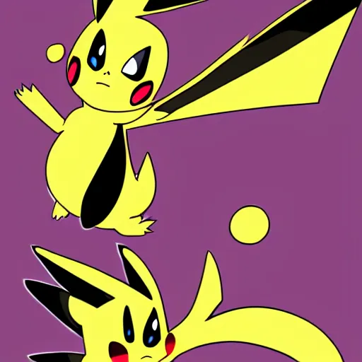 Image similar to pichu ( pokemon ) defeats charizard, digital art by jazza