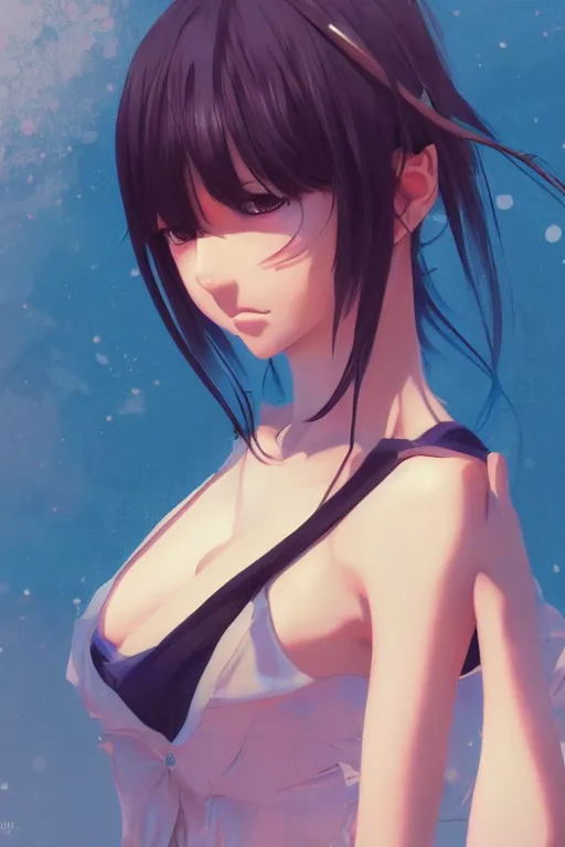 Image similar to anime girl, full shot, fine - face, realistic shaded perfect face, fine details. night setting. very anime style. realistic shaded lighting poster by ilya kuvshinov katsuhiro, magali villeneuve, artgerm, jeremy lipkin and michael garmash, rob rey and kentaro miura style, trending on art station