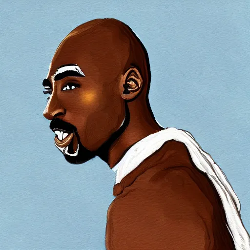 Image similar to tupac eating chocolate bar in the moonlight at night, digital art