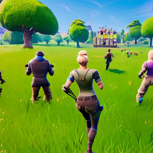 Prompt: touching grass fortnite event