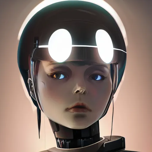 Image similar to Robot addicted to medicine. By ilya kuvshinov, krenz cushart, Greg Rutkowski, trending on artstation. Glossy materials, sharp highlights, amazing textured brush strokes, accurate shape, clear curvy details, cinematic soft volumetric studio lighting, with backlight, VFX, HDR, trending on art station