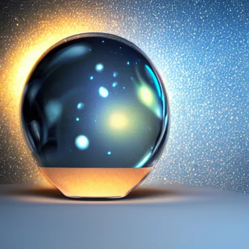 Prompt: a glass is on top of the table and inside the glass there is a little galaxy, cinema 4d render, Ray tracing reflection, natural lighting