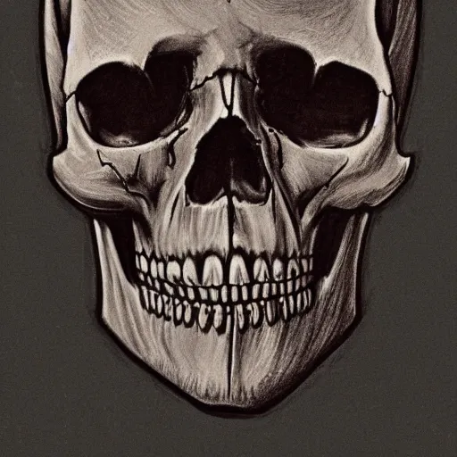 Image similar to a skull portrait by griffiths carne, dark art, 4 k