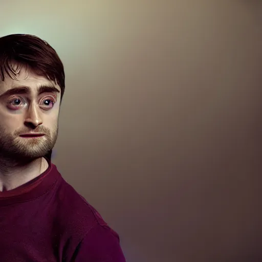 Prompt: photorealistic daniel radcliffe is ripped. hyperdetailed photorealism, 1 0 8 megapixels, amazing depth, high resolution, 3 d shading, 3 d finalrender, 3 d cinematic lighting, glowing rich colors, psychedelic overtones, artstation concept art.