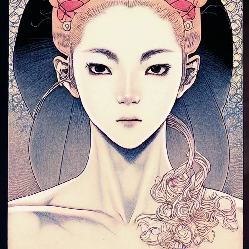 Image similar to prompt : portrait soft light painted by takato yamamoto and james jean, magical eyes, inspired by sailor moon anime, smooth face feature, intricate oil painting, high detail, sharp high detail, manga and anime