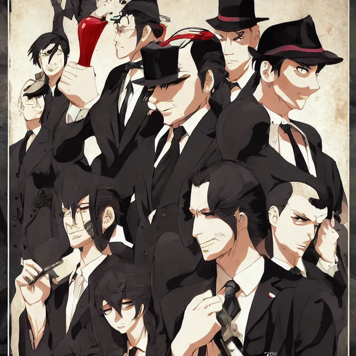 Image similar to portrait of the mafia hitman, anime fantasy illustration by tomoyuki yamasaki, kyoto studio, madhouse, ufotable, trending on artstation