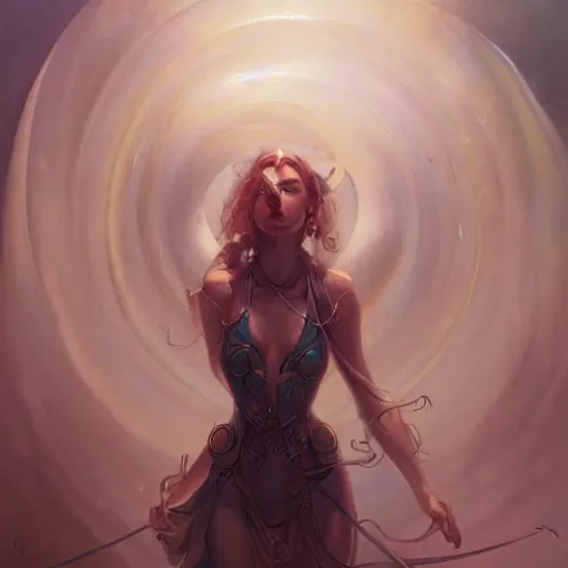 Image similar to a painting in the style of charlie bowater, and in the style of donato giancola, and in the style of peter mohrbacher. smooth, sharp focus, fantasy, semi - realism.