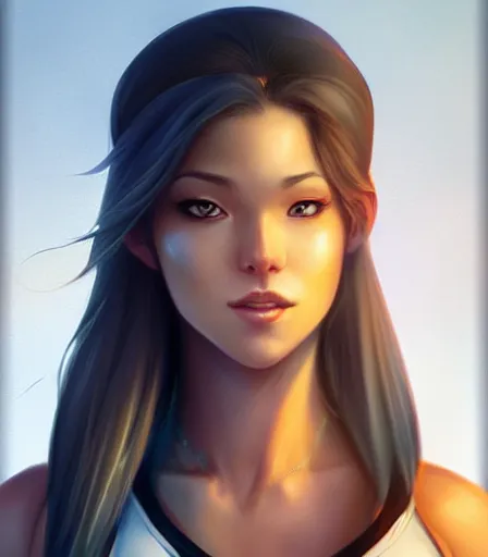 Prompt: beautiful portrait of a gorgeous personal trainer who looks like Krystal the Fox , character design by charlie bowater, ross tran, artgerm, and makoto shinkai, detailed, soft lighting, rendered in octane