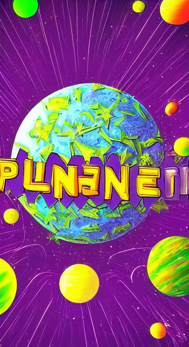 Prompt: purple planet cartoon app background artwork, digital art, award winning