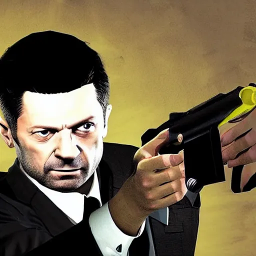 Image similar to Zelenskiy as Max Payne
