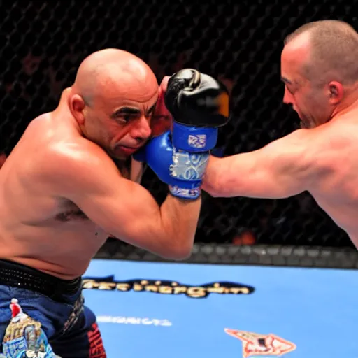 Image similar to joe rogan fighting samuel adams