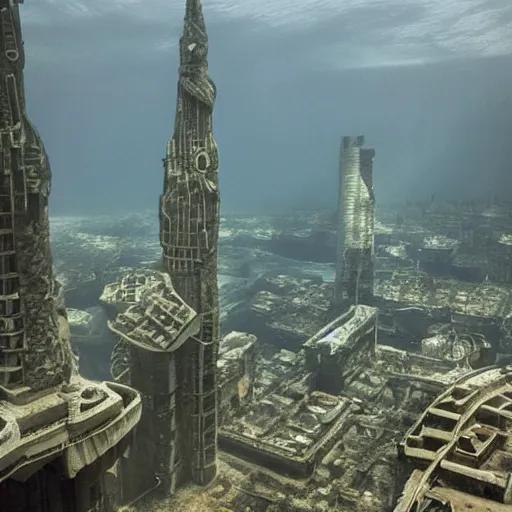 Image similar to underwater city of London