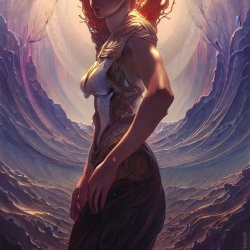 Image similar to travelers from the multiverse, ultra realistic, concept art, intricate details, eerie, highly detailed, photorealistic, octane render, 8 k, unreal engine. art by artgerm and greg rutkowski and charlie bowater and magali villeneuve and alphonse mucha