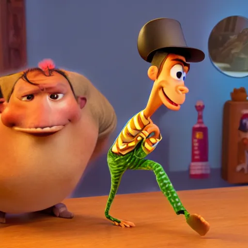 Image similar to new pixar disney dreamworks warner bros character, highly detailed, extremely high quality, hd, 4 k, 8 k, professional photographer, 4 0 mp, lifelike, top - rated, award winning, cinematic, realistic, detailed lighting, detailed shadows, sharp, no blur, edited, corrected, trending