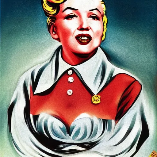 Image similar to marilyn monroe as chairman mao by rubens