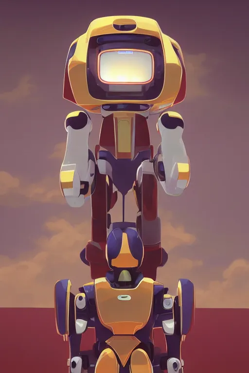 Image similar to metabots medabots medarotto medarot robot minimalist comics, behance hd by jesper ejsing, by rhads, makoto shinkai and lois van baarle, ilya kuvshinov, rossdraws global illumination ray tracing hdr radiating a glowing aura