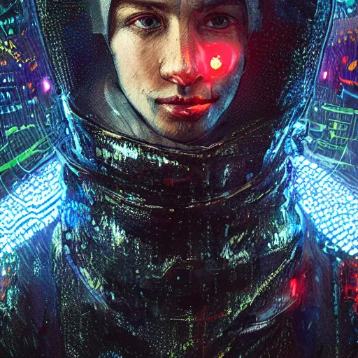 Prompt: detailed portrait of a skilled magic deepdream guardian boy cyberpunk futuristic, reflective puffer jacket, black leggings from the back radiating a glowing aura by ismail inceoglu dragan bibin hans thoma, perfect face, fine details, realistic shaded, fine - face, pretty face