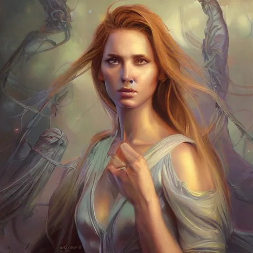 Prompt: a painting in the style of charlie bowater, and in the style of donato giancola, and in the style of stephen bauman. smooth, sharp focus, semi - realism.