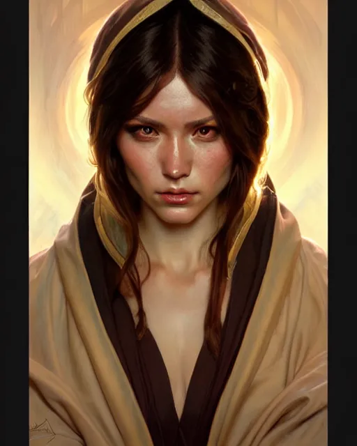 Prompt: a robed precursor species, fantasy character portrait, ultra realistic, intricate, elegant, highly detailed, digital painting, artstaion, smooth, sharp, focus, illustration, art by artgerm and greg rutkowski and alphonse mucha