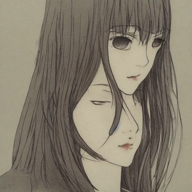 Image similar to young girl by chika umino, detailed