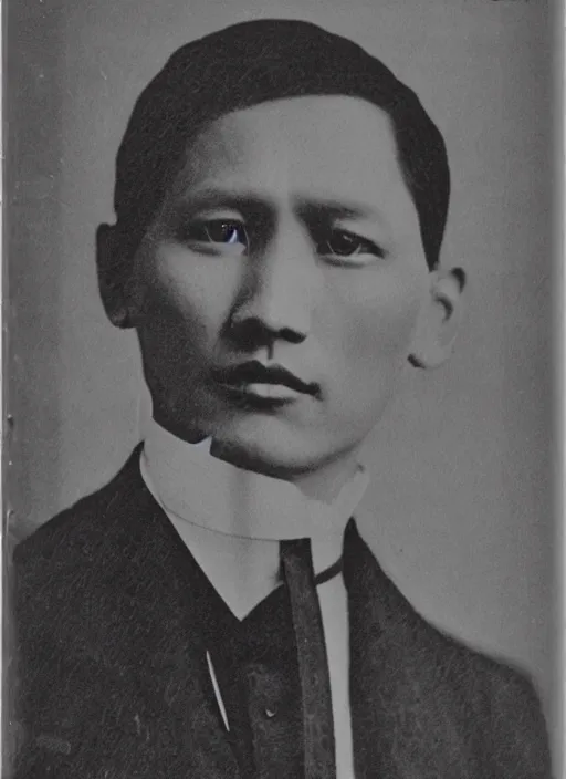 Prompt: Jose Rizal on the cover of vogue