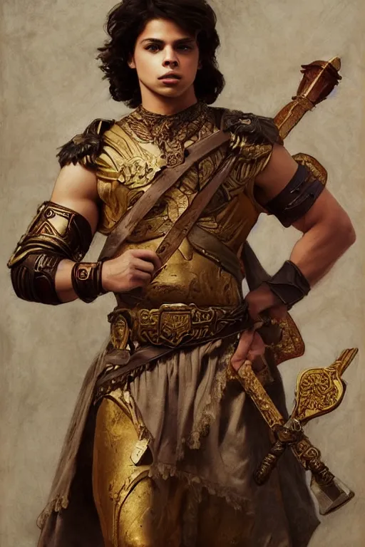 Prompt: jake t. austin as a roman legionary, legendary warrior, beautiful, realistically detailed shading, 8 k, hyper realistic art, photo realism, robin eley, liam wong, gaston bussiere and alphonse mucha, deviantart