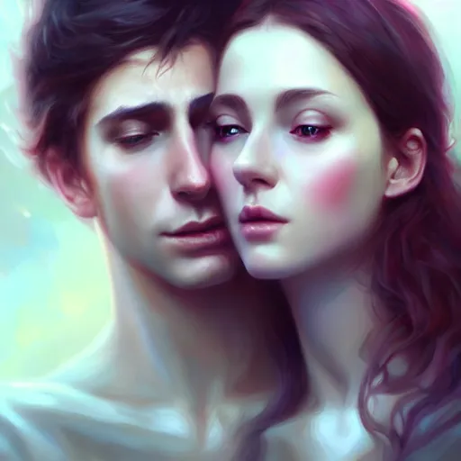 Image similar to love is patient love is kind, photorealistic oil painting by charlie bowater and mark blooms, wlop ; trending on artstation