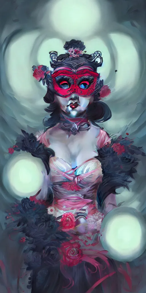 Image similar to lolita, alterd carbon, vampre the masquerade, geisha, neon, atmospheric, detailed intricate render, fibbonacci, dark atmosphere, detailed illustration, hd, 4 k, digital art, overdetailed art, surrealistic, by greg rutkowski, by loish, complementing colors, trending on artstation, deviantart